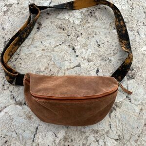 Free People Brown Suede Crossbody/Waist Bag
